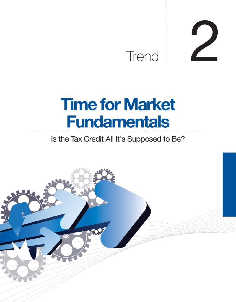 Time for Market Fundamentals – Is the Tax Creadit All Its’s Supposed to Be?