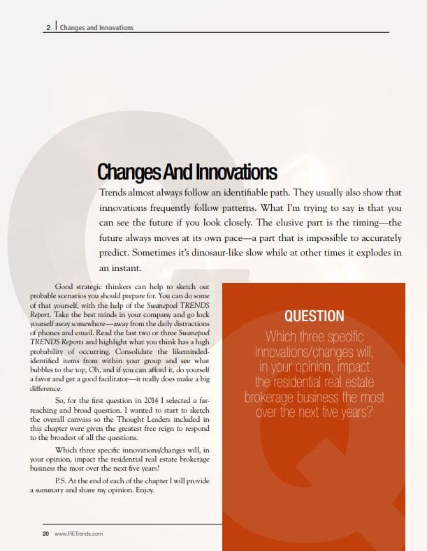 Changes and Innovations